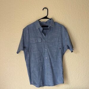 Men's Blue Short Sleeve Shirt